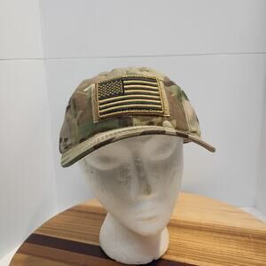 Vertx Woodland Camo Flag Hat Made in America Patch Hook & Loop V E L C R O